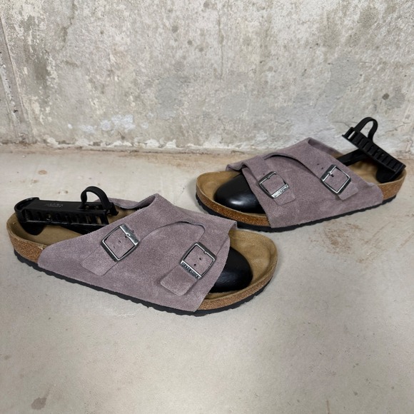 Birkenstock Zurich Suede Leather Sandals Purple Mens 43 10 Slide